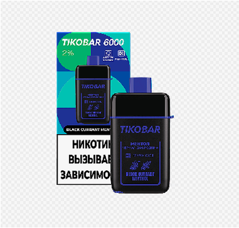 TIKOBAR 6000 затяжек — 9 вкусов, фото товара
